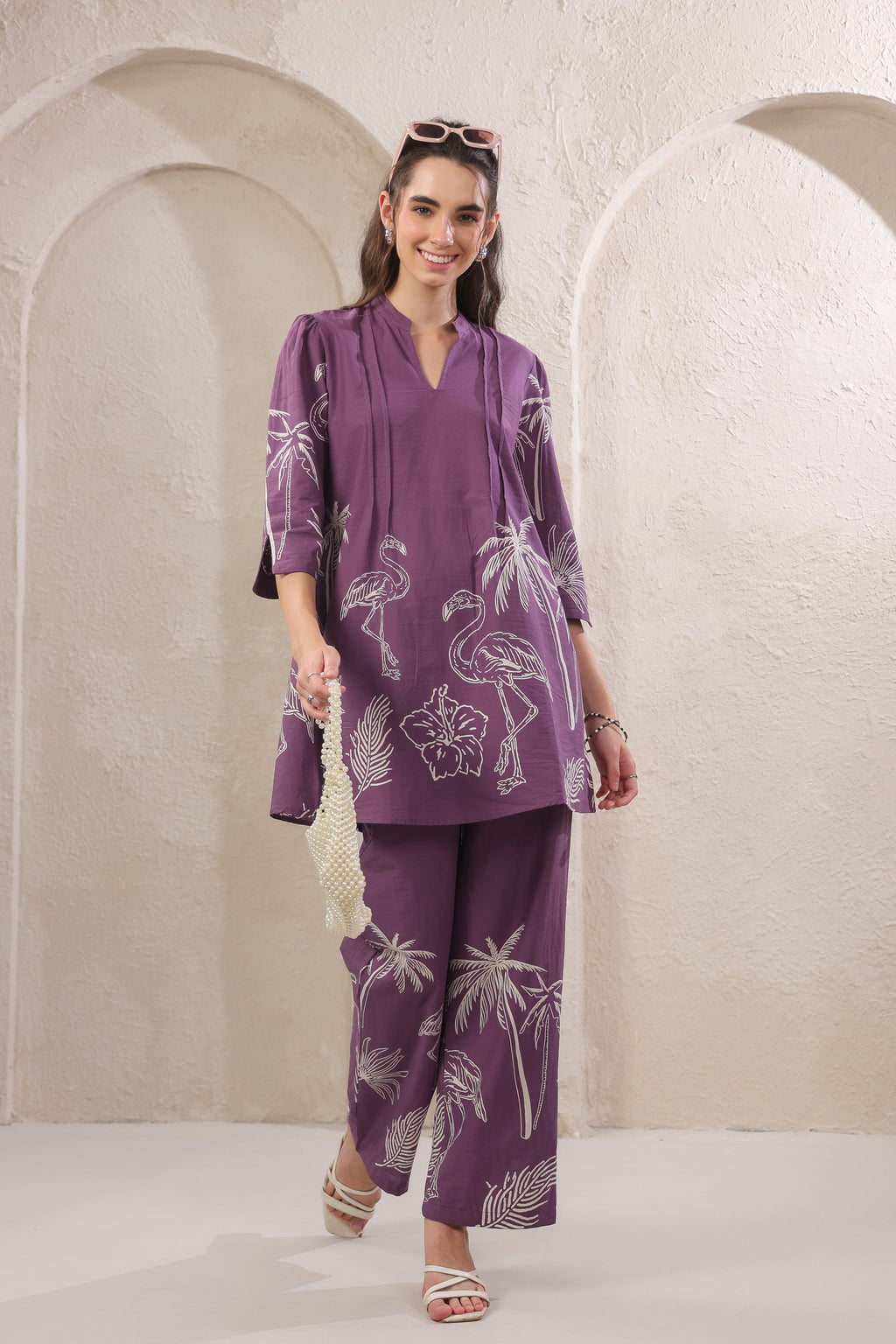 Mauve Meadow Cotton Set