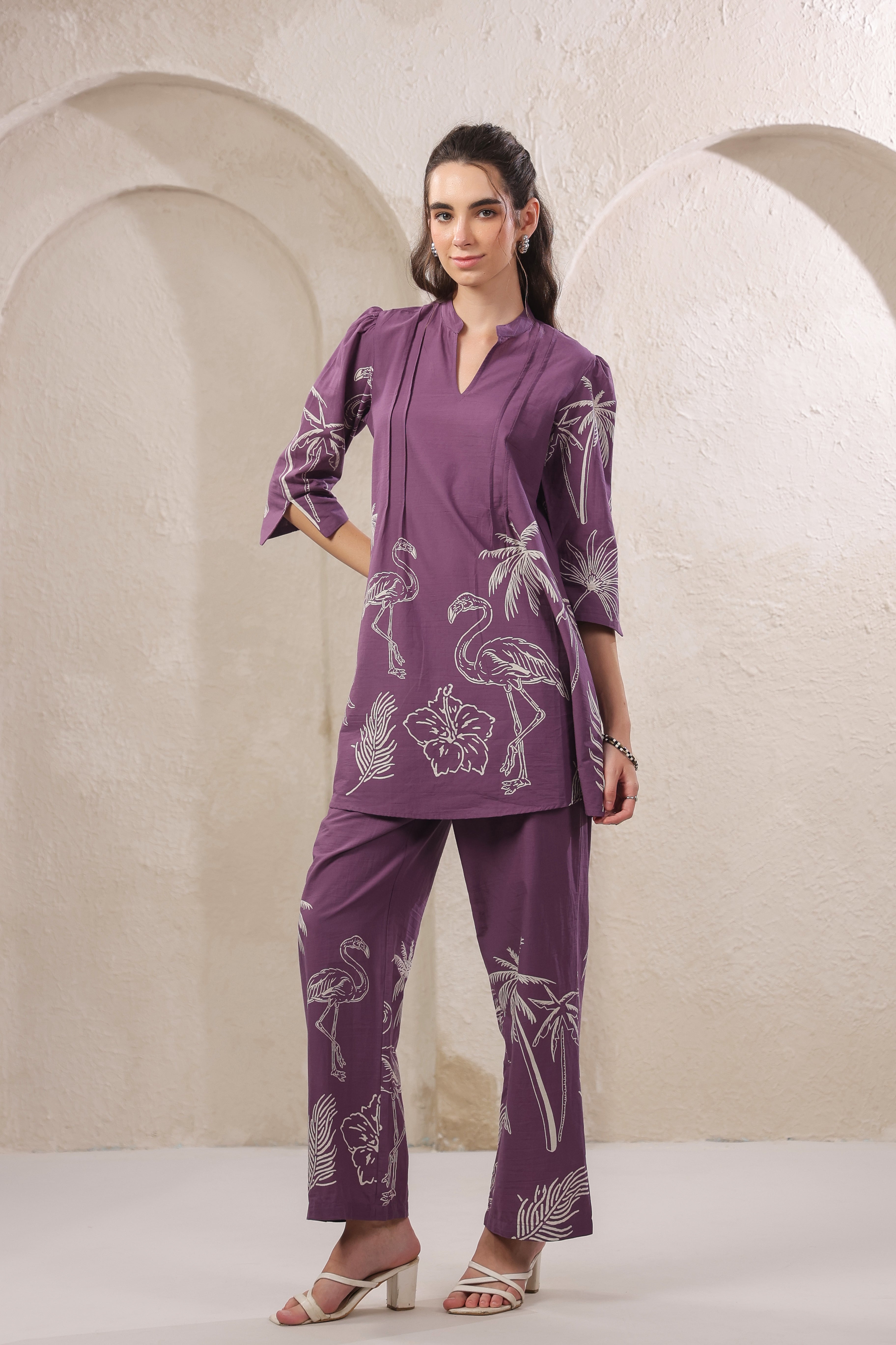 Mauve Meadow Cotton Set