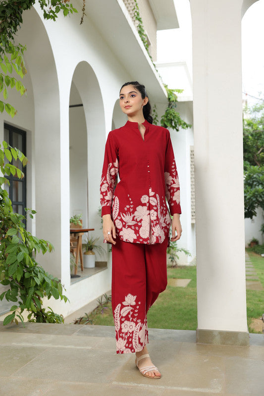 Carmine Whisper Co-ord