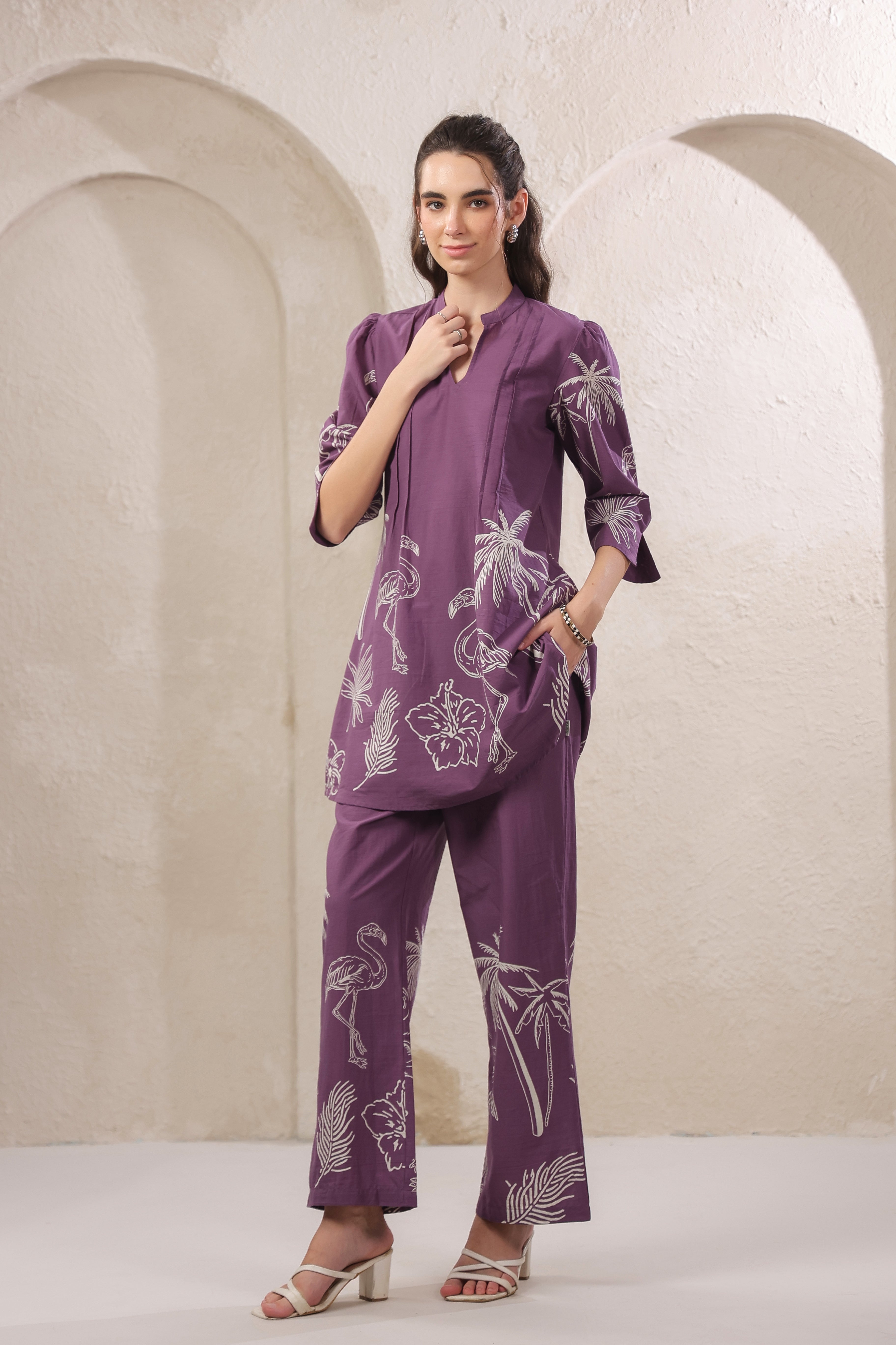 Mauve Meadow Cotton Set