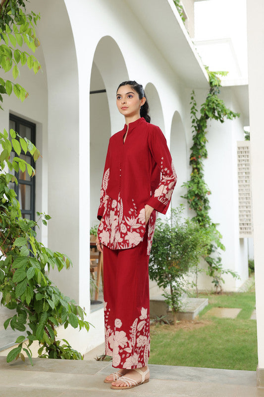 Carmine Whisper Co-ord