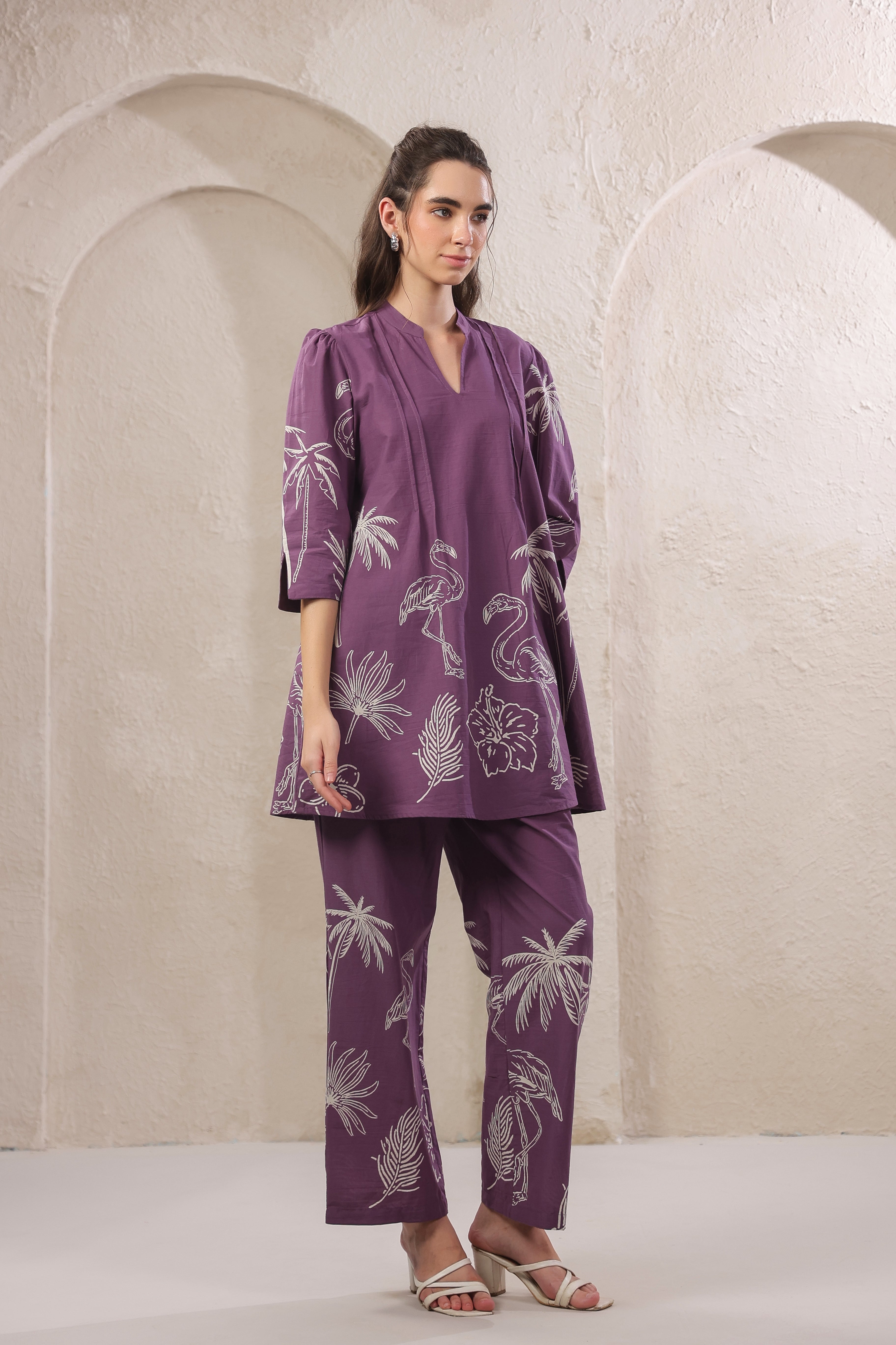 Mauve Meadow Cotton Set