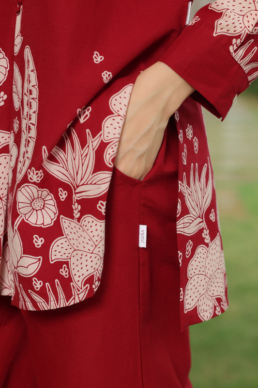 Carmine Whisper Co-ord