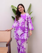 Lavender Veil Cotton Lounge Set