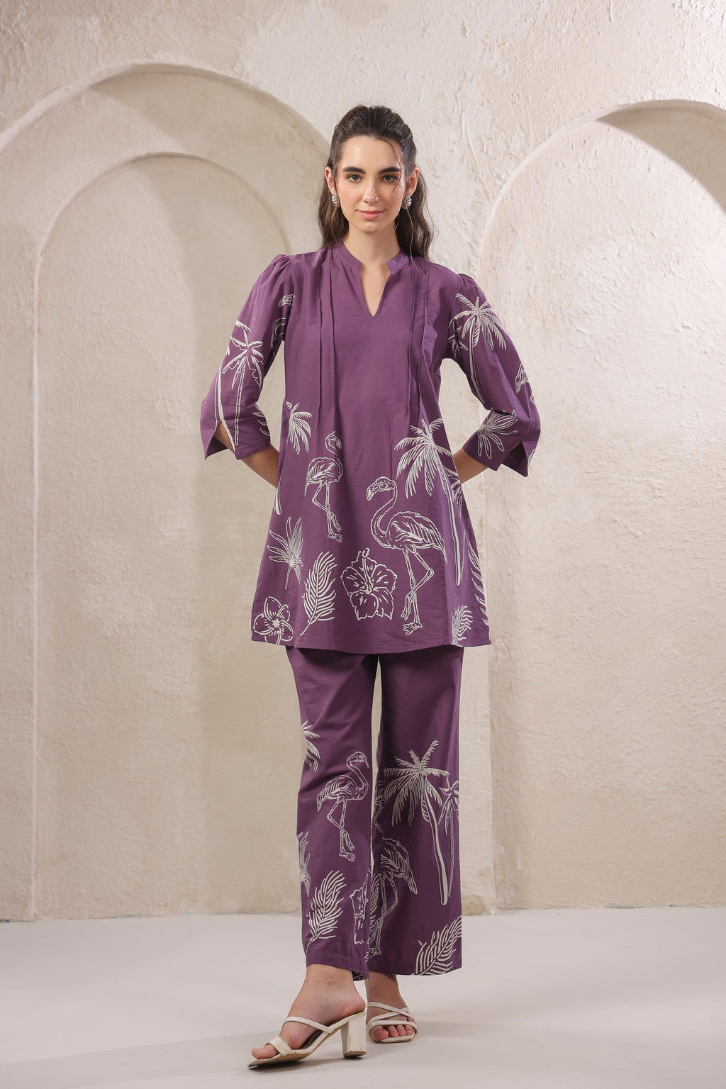 Mauve Meadow Cotton Set