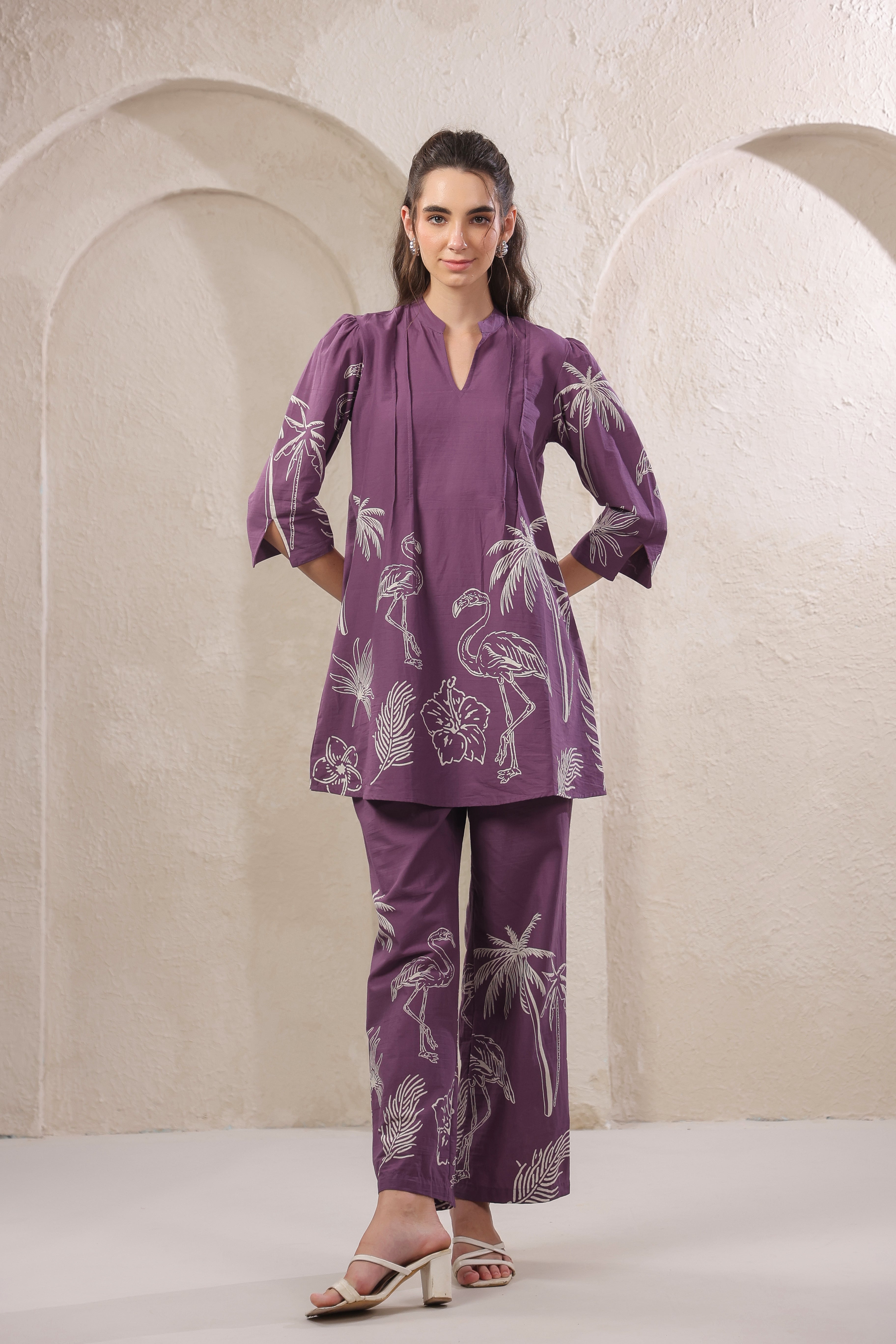 Mauve Meadow Cotton Set