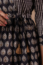 Black Printed Designer Tops