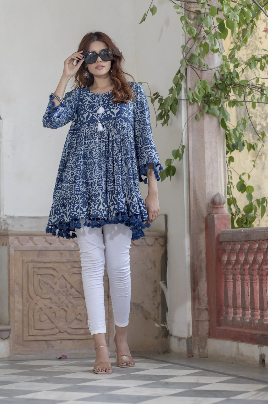 Designer Tops navy blue